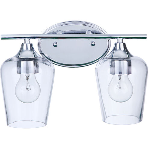 Elba 2 Light 13 inch Chrome Vanity Light Wall Light