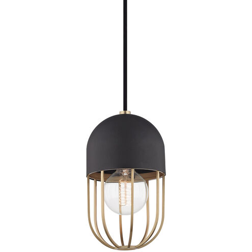 Haley 1 Light 6 inch Aged Brass Pendant Ceiling Light