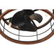 Bridgette Fandelier 22 inch Matte Black Ceiling Fan