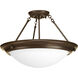 Eclipse 3 Light 19.38 inch Antique Bronze Close-to-Ceiling Ceiling Light