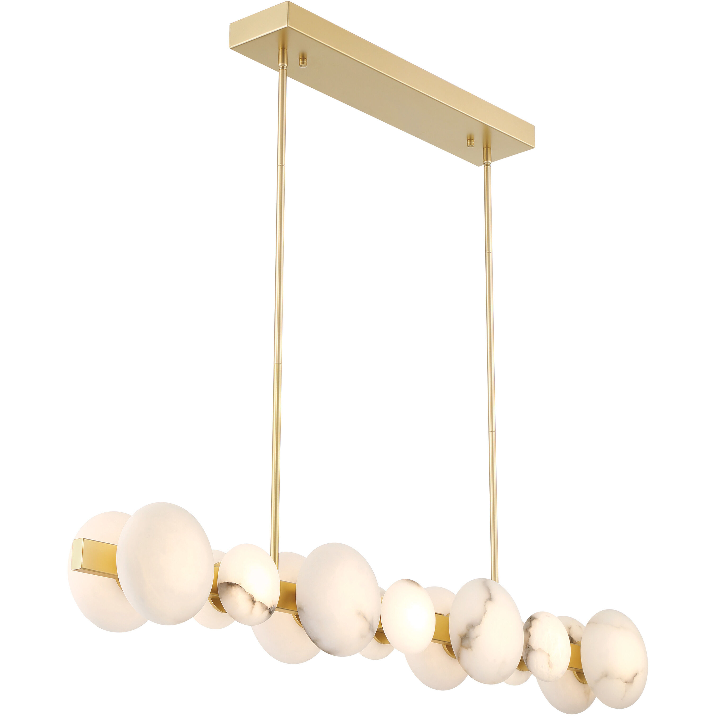 Zill LED 48.03 inch Lily Gold Island Chandelier Ceiling Light