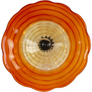 Merida Orange Art Glass Wall Decor