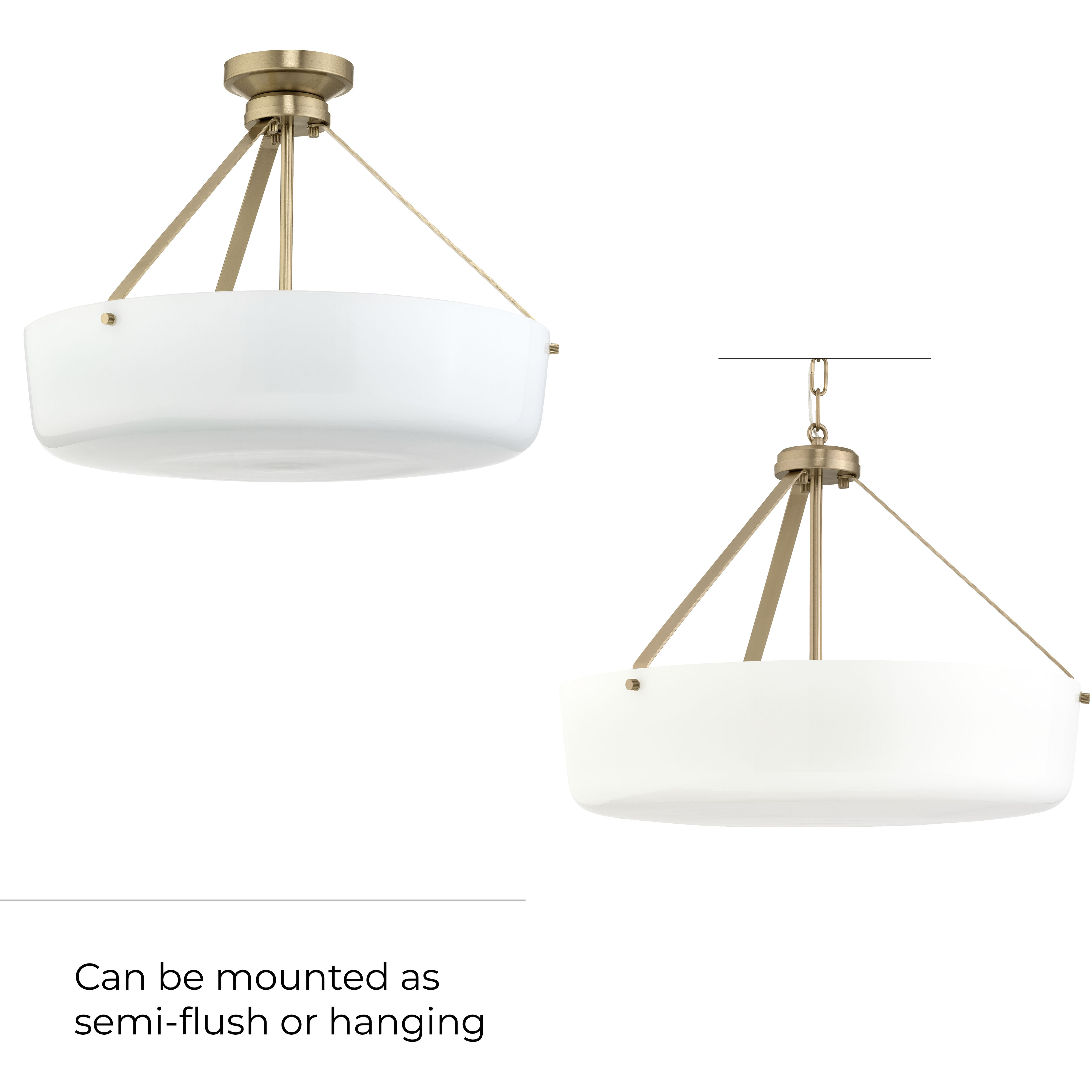 Lieon 3 Light 21 inch Champagne Bronze Convertible Pendant Ceiling Light