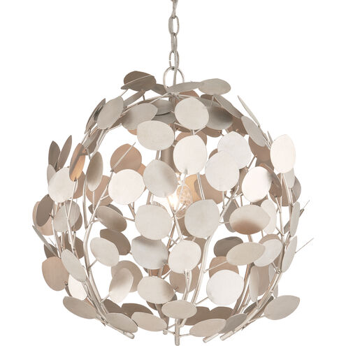 Lunaria 1 Light 21.5 inch Contemporary Silver Leaf/Contemporary Silver Orb Chandelier Ceiling Light
