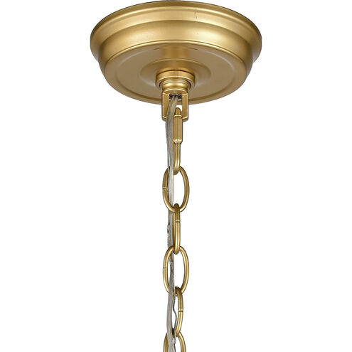 Vellus 1 Light 14 inch Matte White with Natural Antique Brass Pendant Ceiling Light in Matte White/Natural Antique Brass