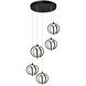 Rose LED 20.28 inch Black Pendant Ceiling Light