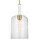 kate spade new york Monroe 1 Light 8.75 inch Burnished Brass Pendant Ceiling Light in Burnished Brass / Gloss White