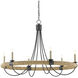 Shipwright 6 Light 38.5 inch French Black Chandelier Ceiling Light