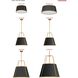 Trapezoid 3 Light 24 inch Gold with Black Pendant Ceiling Light