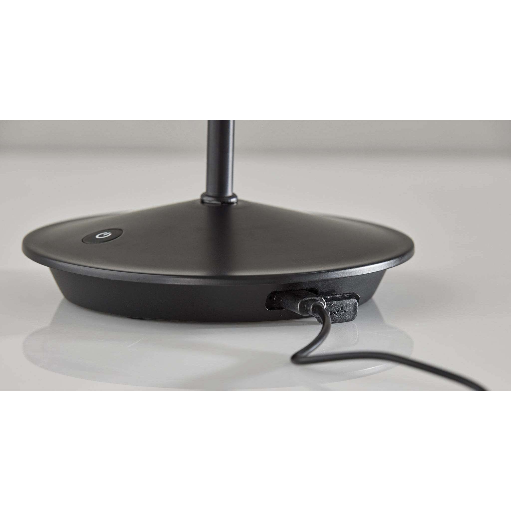 Andy 15 inch 1.50 watt Black LED Cordless Table Lamp Portable Light