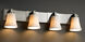Limoges 4 Light 35 inch Brushed Nickel Bath Bar Wall Light in Waves, Round Flared
