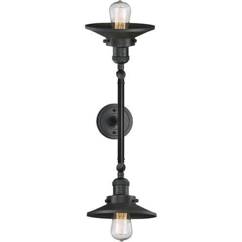 Franklin Restoration Railroad LED 18 inch Matte Black Bath Vanity Light Wall Light, Franklin Restoration