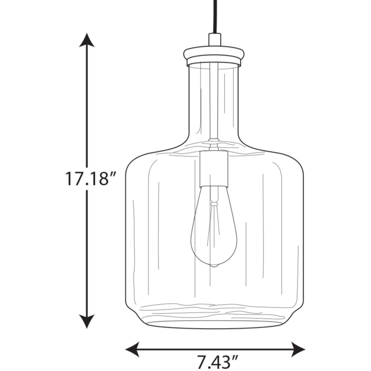 Latrobe 1 Light Brushed Nickel Pendant Ceiling Light