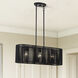 Acordia 3 Light 30 inch Black Linear Chandelier Ceiling Light, Medium