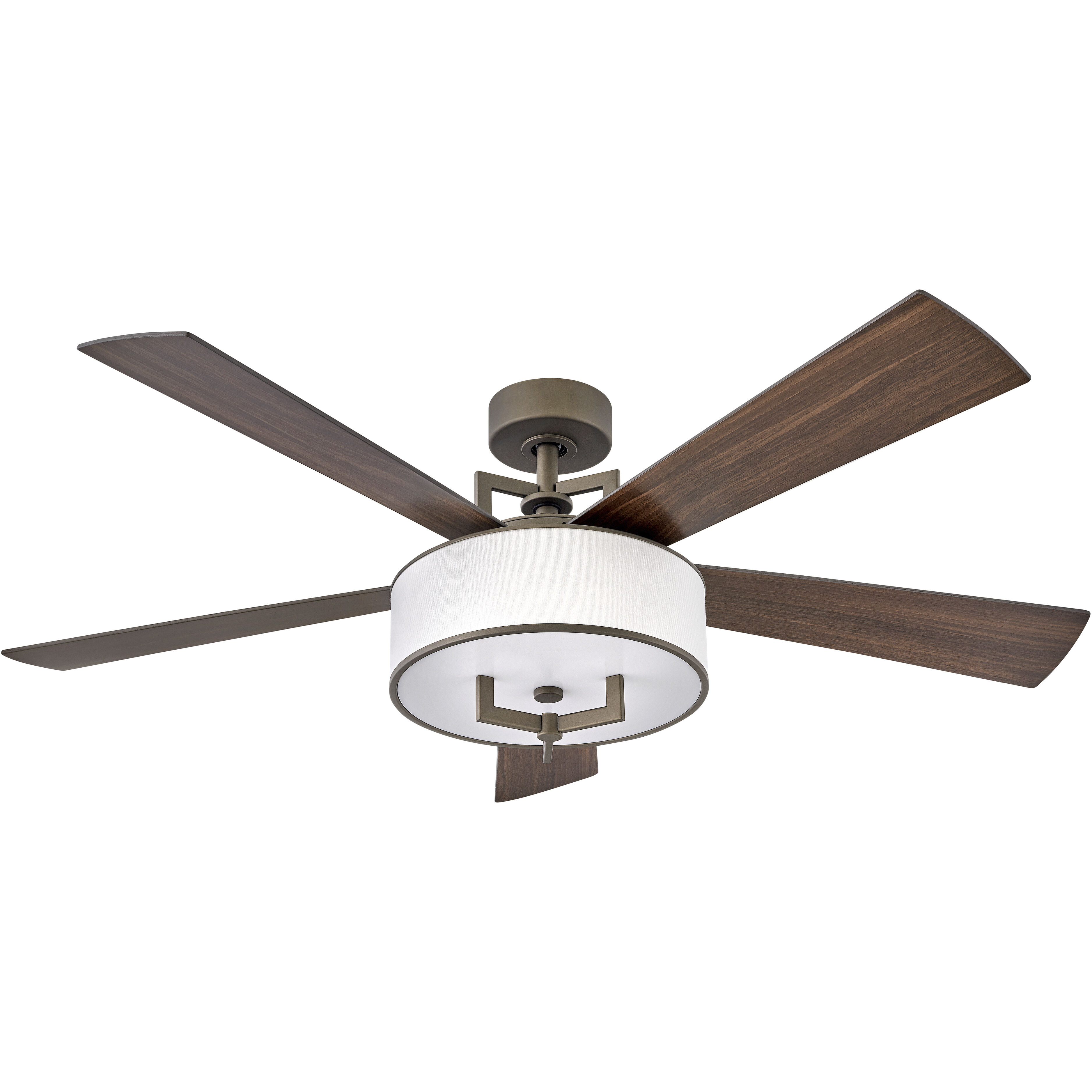 Hampton 56 inch Metallic Matte Bronze with Walnut, Metallic Matte Bronze Blades Fan