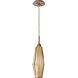 Aalto LED 5.1 inch Burnished Bronze Pendant Ceiling Light in Optic Rib Bronze, 2700K LED