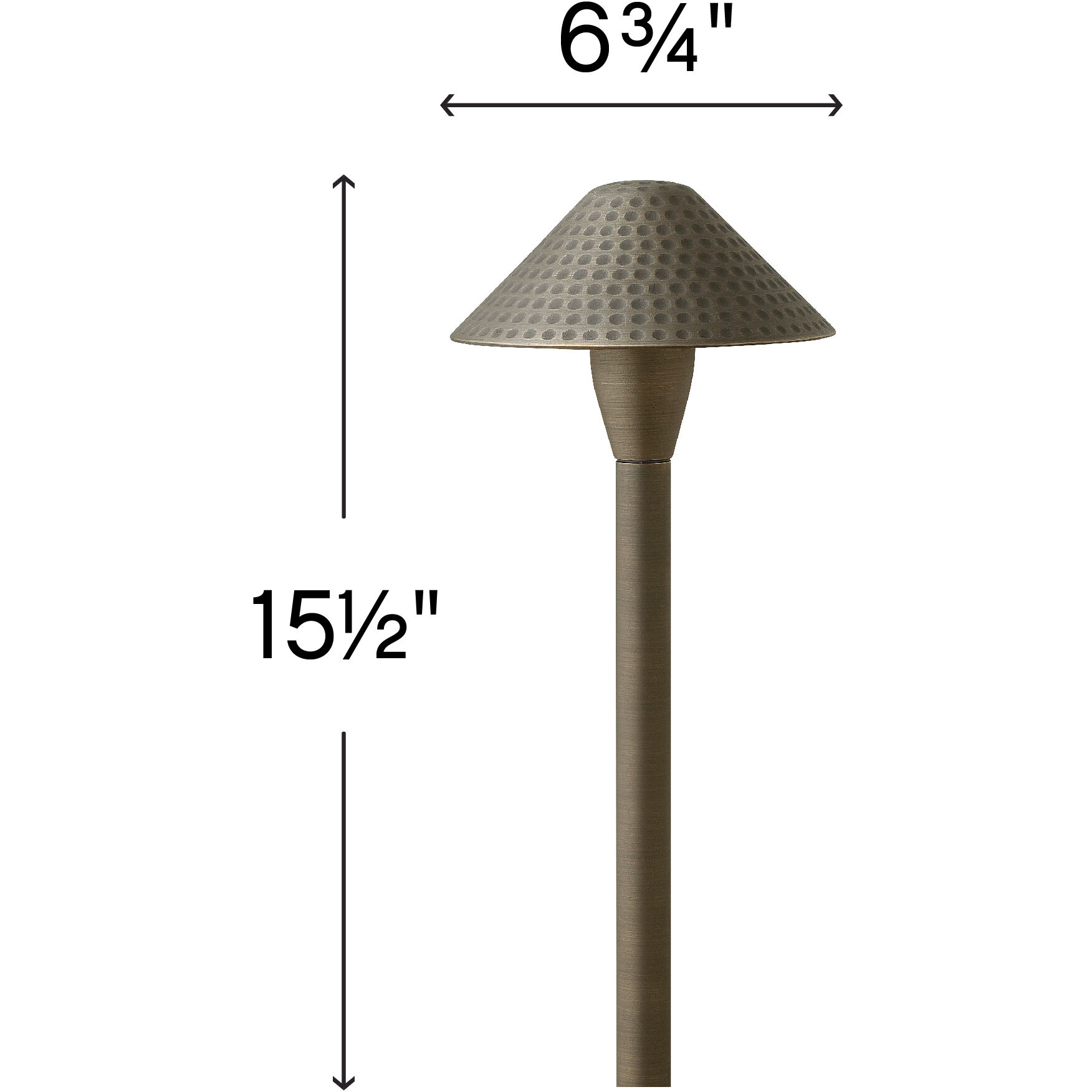 Hardy Island Hammered 12v 1.50 watt Matte Bronze Landscape Path Light