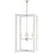 Arietta 4 Light 22 inch Contemporary Silver Leaf Chandelier Ceiling Light