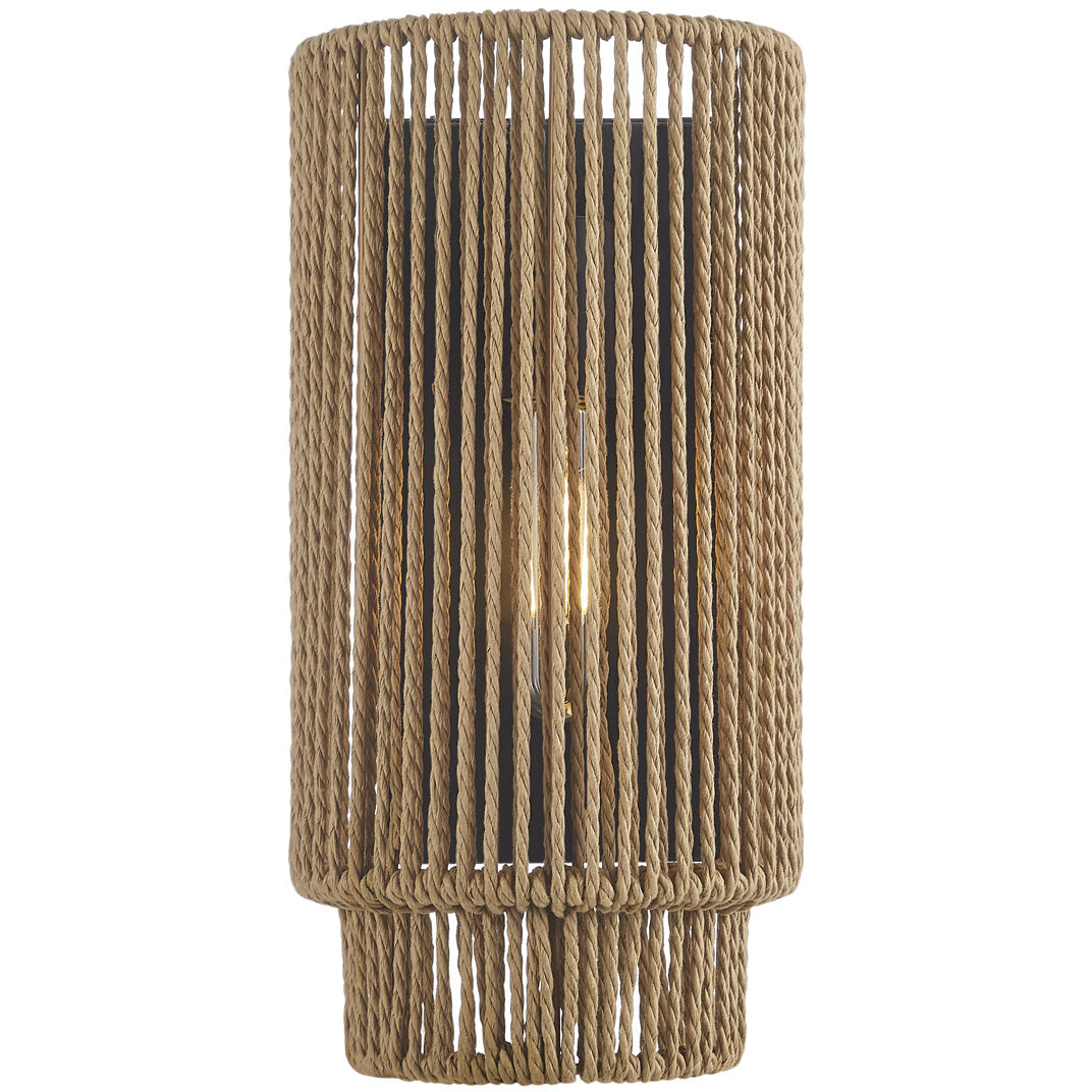 Eco Collection - Milos Family 1 Light 6.5 inch Matte Black ADA Wall Sconce Wall Light, EVOLV