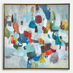 As We Say Multicolor Framed Abstract Art