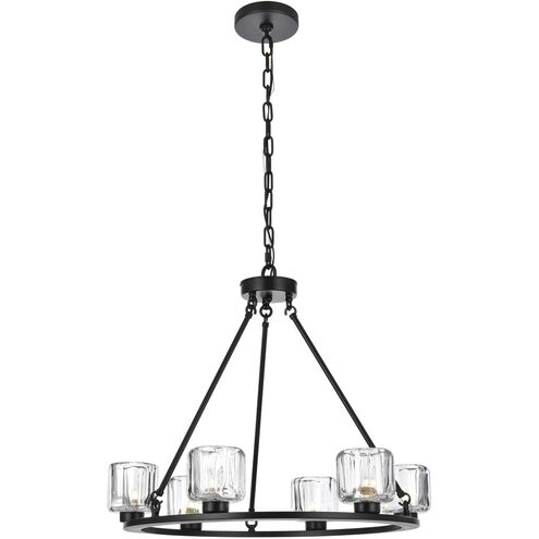 Cadence 6 Light 26 inch Black Chandelier Ceiling Light