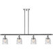 Ballston Small Bell LED 48 inch Polished Chrome Island Light Ceiling Light in Seedy Glass, Ballston