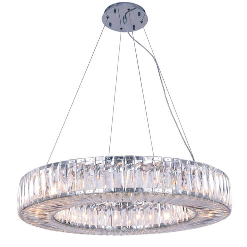 Cuvette 20 Light 32 inch Chrome Chandelier Ceiling Light, Royal Cut Clear Crystal