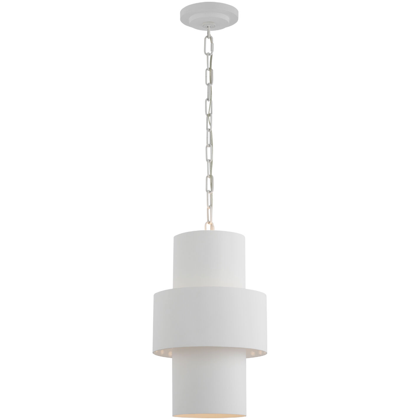 Julie Neill Chalmette LED 11 inch Plaster White Layered Pendant Ceiling Light