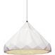 Radiance Collection LED 12 inch Dark Bronze and Gloss White and White Pendant Ceiling Light