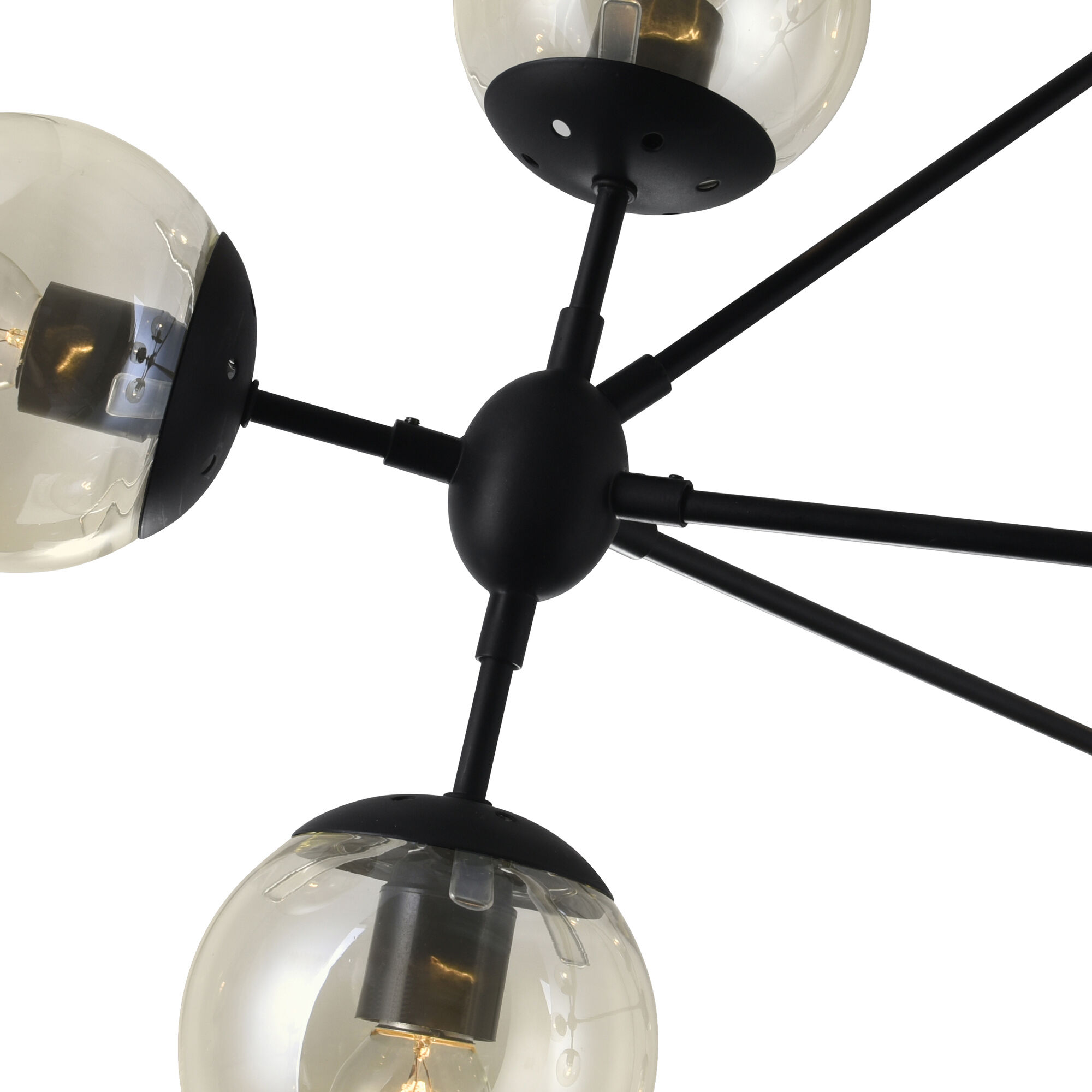 Glow 10 Light 39 inch Black Chandelier Ceiling Light