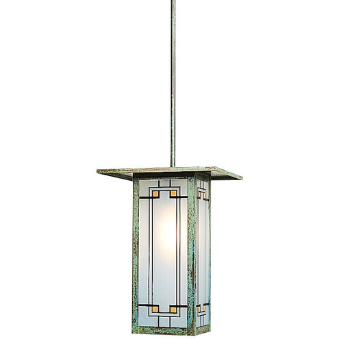Franklin 1 Light 9 inch Bronze Pendant Ceiling Light in Yellow and Black Silk Screen