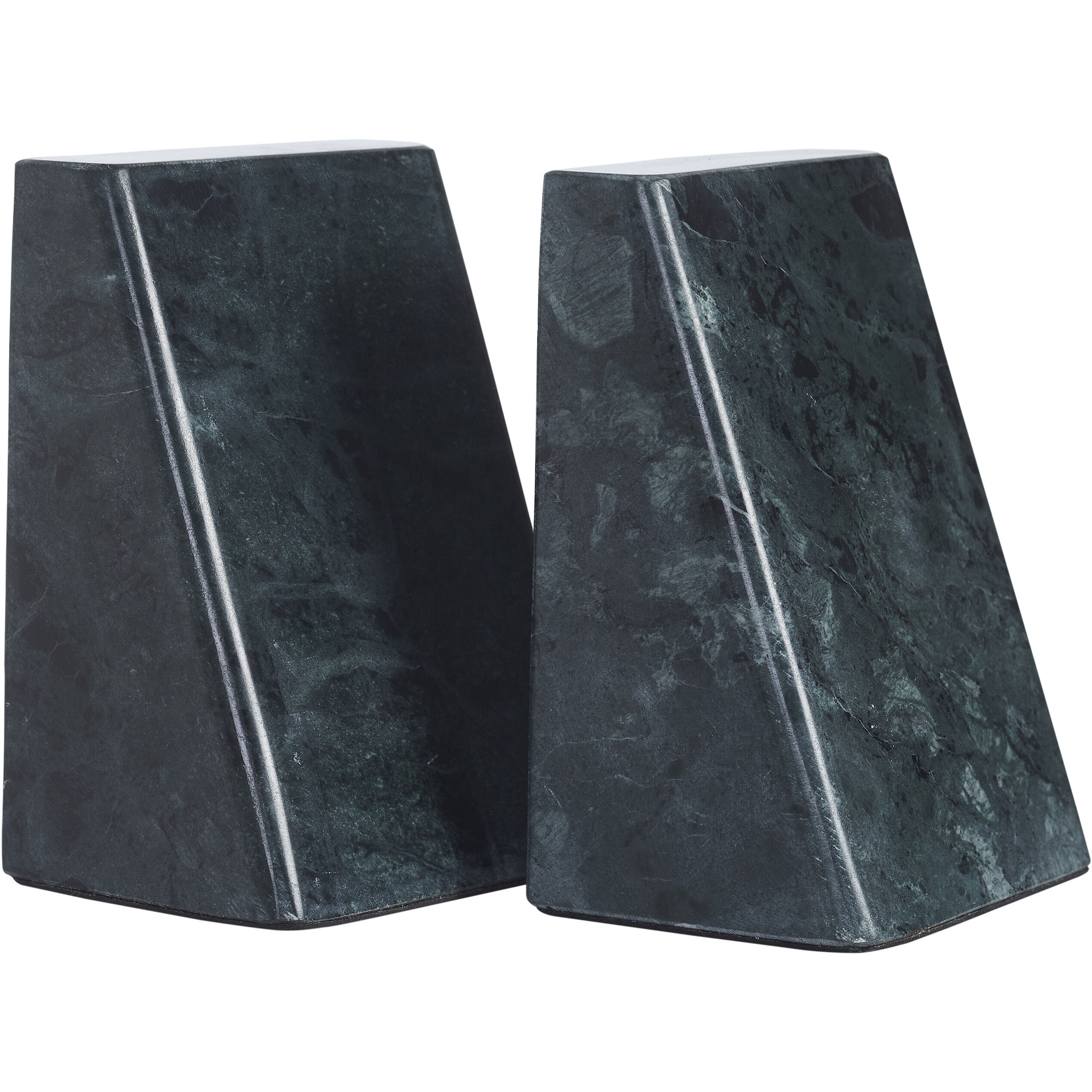 Poema 4.3 inch Green Marble Bookends, Set of 2
