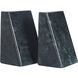 Poema 4.3 inch Green Marble Bookends, Set of 2