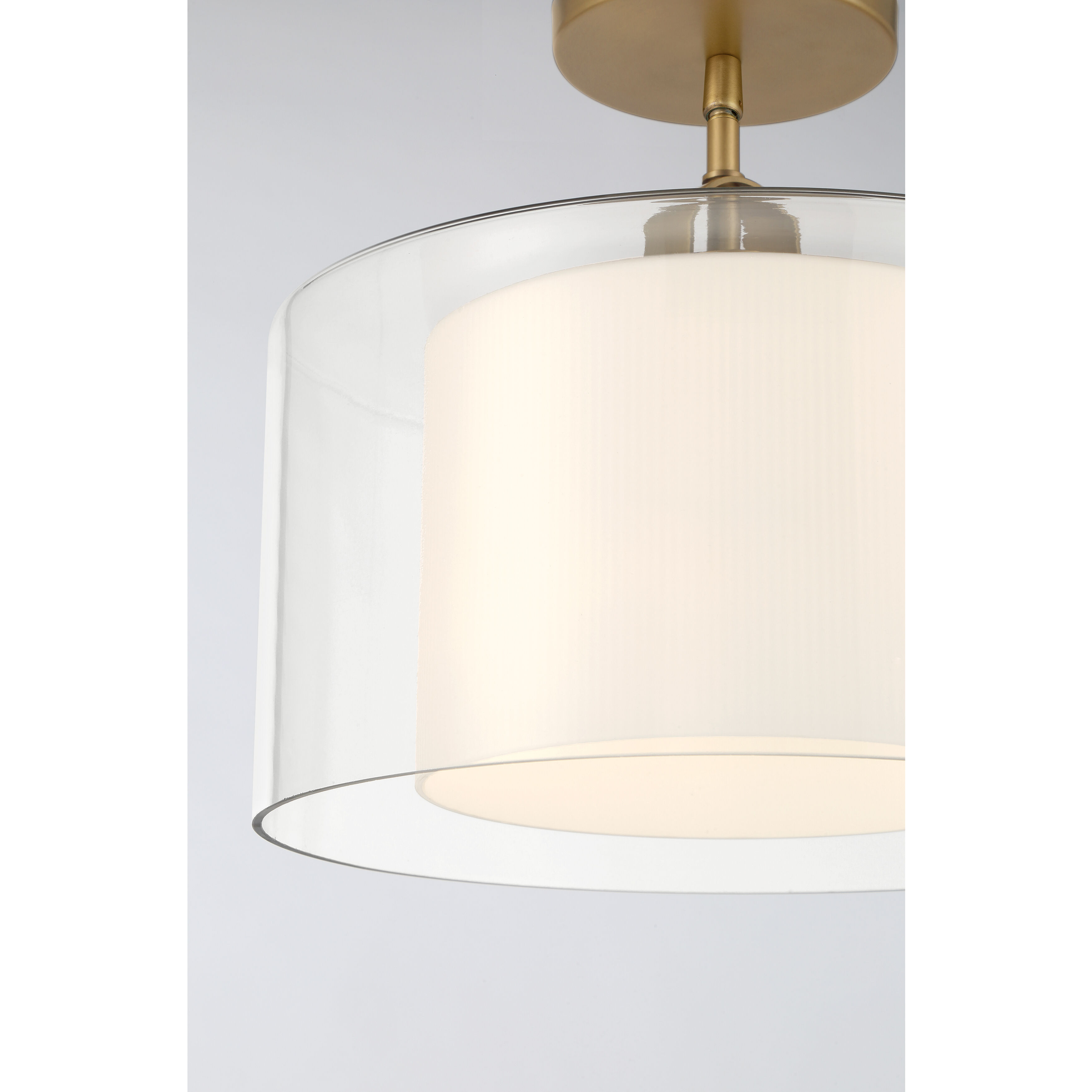 Seville 1 Light 12.75 inch Legacy Brass Convertible Pendant/Semi-Flush Mount Ceiling Light