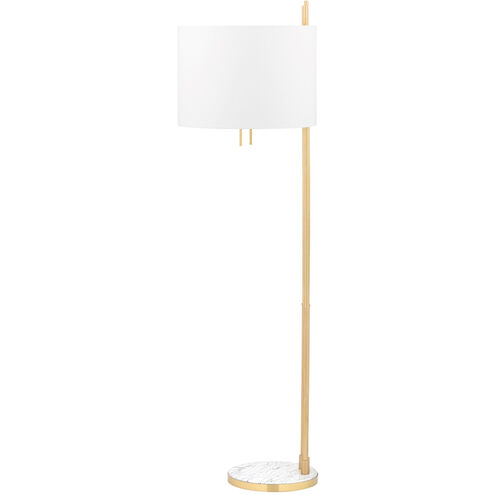 Remsen 32 inch 75.00 watt Aged Brass Floor Lamp Portable Light