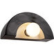Ambiance Collection 1 Light 12 inch Gloss Black with Matte White Wall Sconce Wall Light