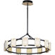 Radiant LED 34.75 inch Black and Gold Leaf Chandelier Ceiling Light