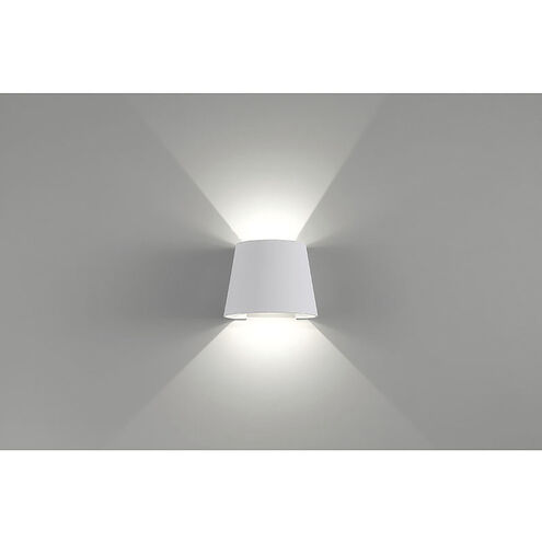 Cone LED 6 inch White Outdoor Wall Sconce