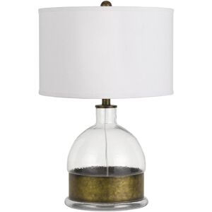Rapallo 25 inch 150 watt Antiqued Brass Table Lamp Portable Light