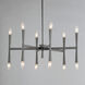 Rome 12 Light 29 inch Black Chandelier Ceiling Light