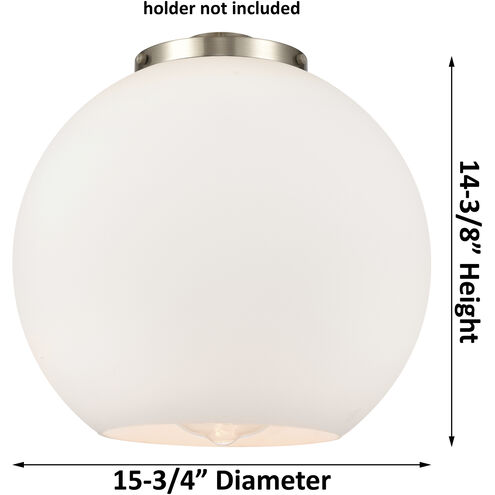 Ballston Athens 3 Light 15.75 inch Polished Nickel Statement Pendant Ceiling Light in Incandescent, Matte White