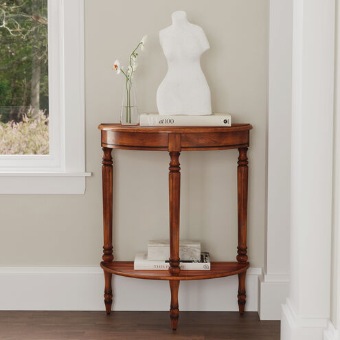 Bellini Demilune Console Table in Medium Brown