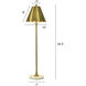 Daphne 36 inch 40 watt White Marble and Polished Brass Table Lamp Portable Light