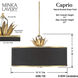 Caprio 6 Light 32.63 inch Natural Brushed Brass Pendant Ceiling Light