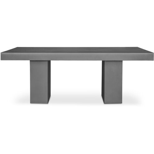 Antonius 78.75 X 39.25 inch Grey Outdoor Dining Table