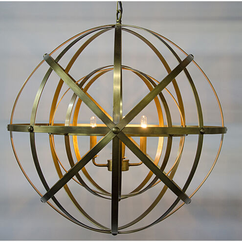 Alchemy 4 Light 27 inch Antique Brass Chandelier Ceiling Light