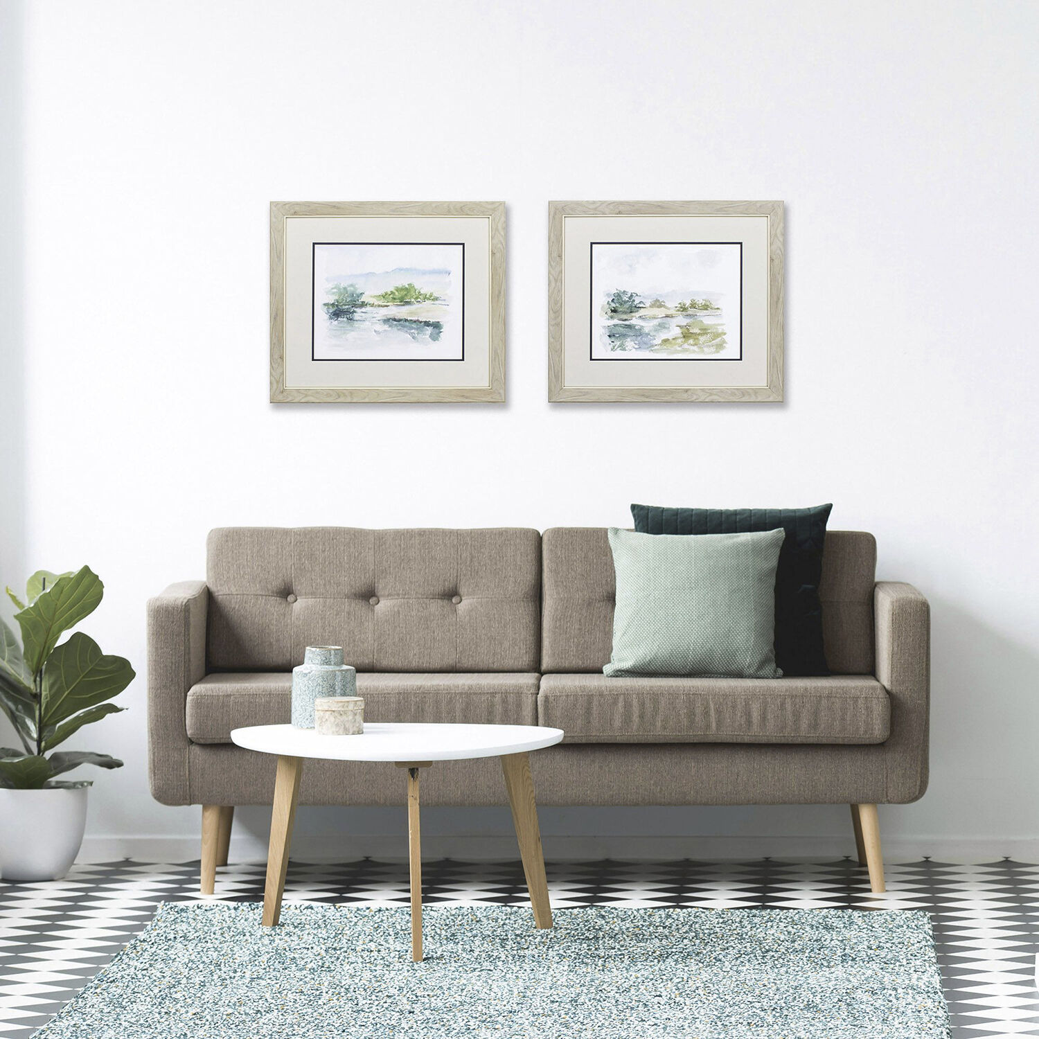 Landscapes Green and Blue Framed Art, Propac