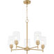 Wallinger 5 Light 24.5 inch Aged Brass Chandelier Ceiling Light