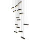 Stagger LED 60 inch Black Chandelier Ceiling Light