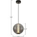 Celeste LED 11.8 inch Gunmetal Pendant Ceiling Light in Smoke Ombre